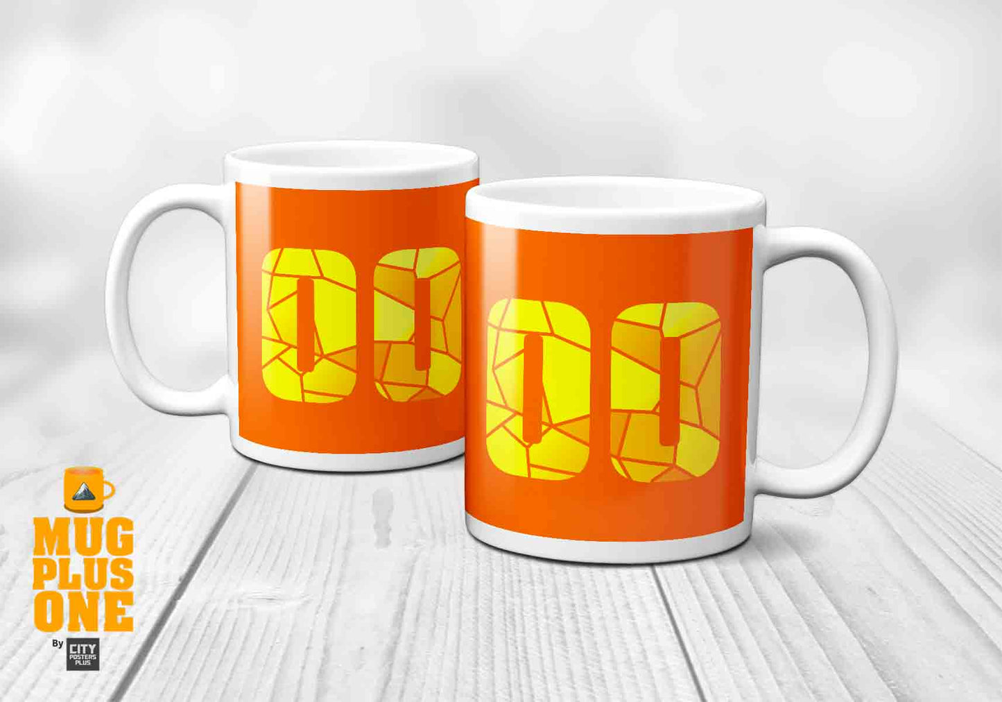 00 Number Mug (Orange)