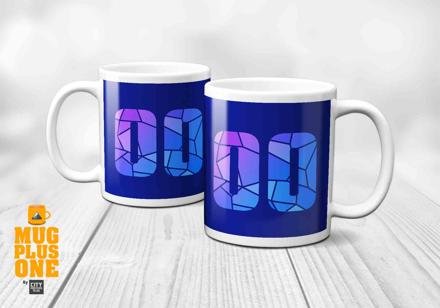 00 Number Mug (Royal Blue)
