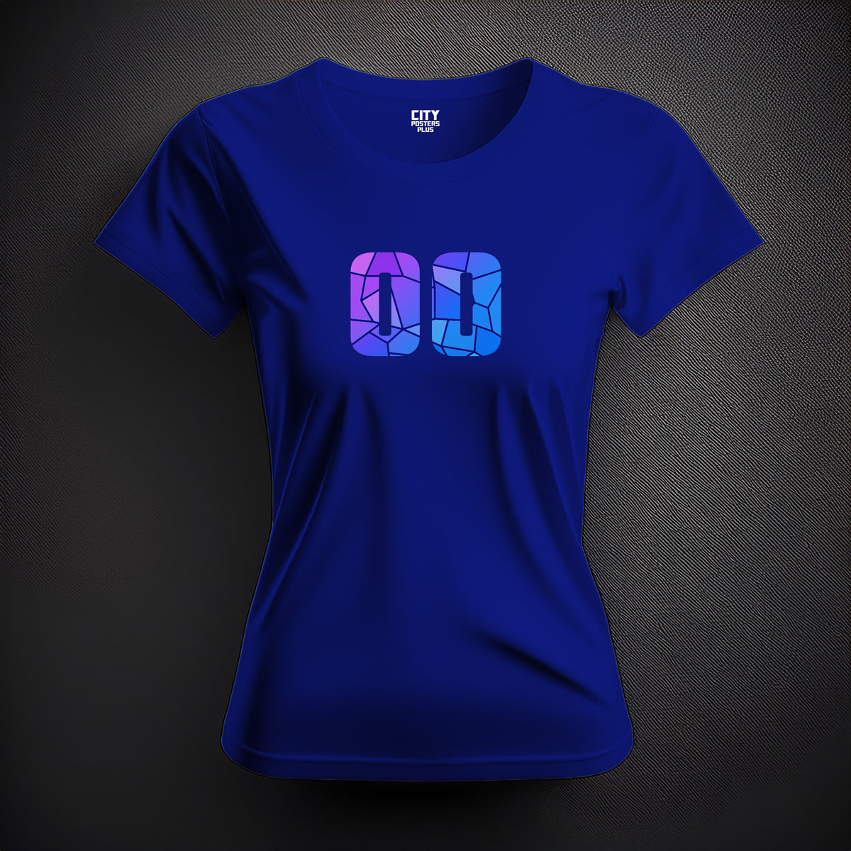 Number 00 Women T-Shirt (Royal Blue) | Stylish Numeric Graphic Tee