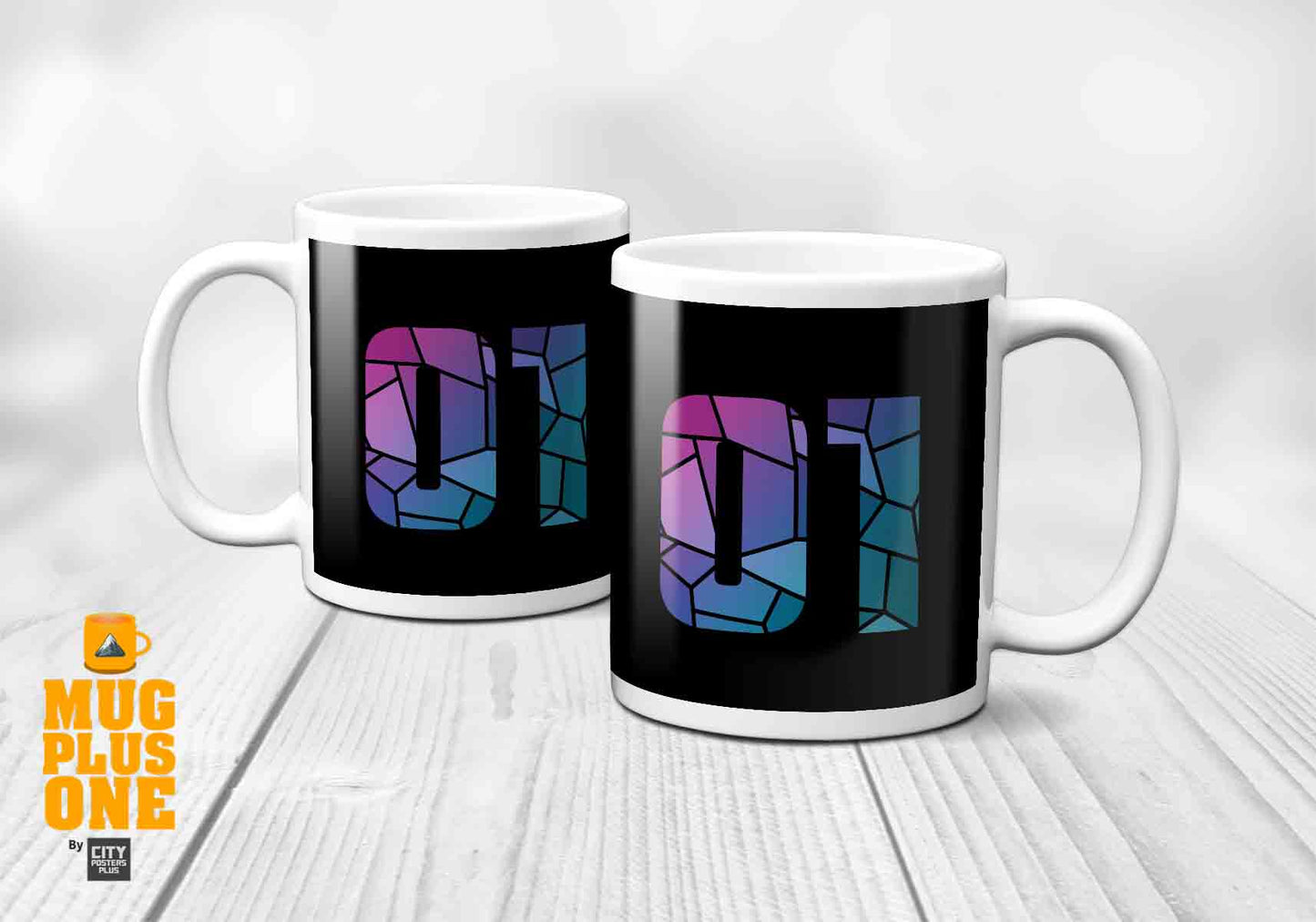 01 Number Mug (Black)