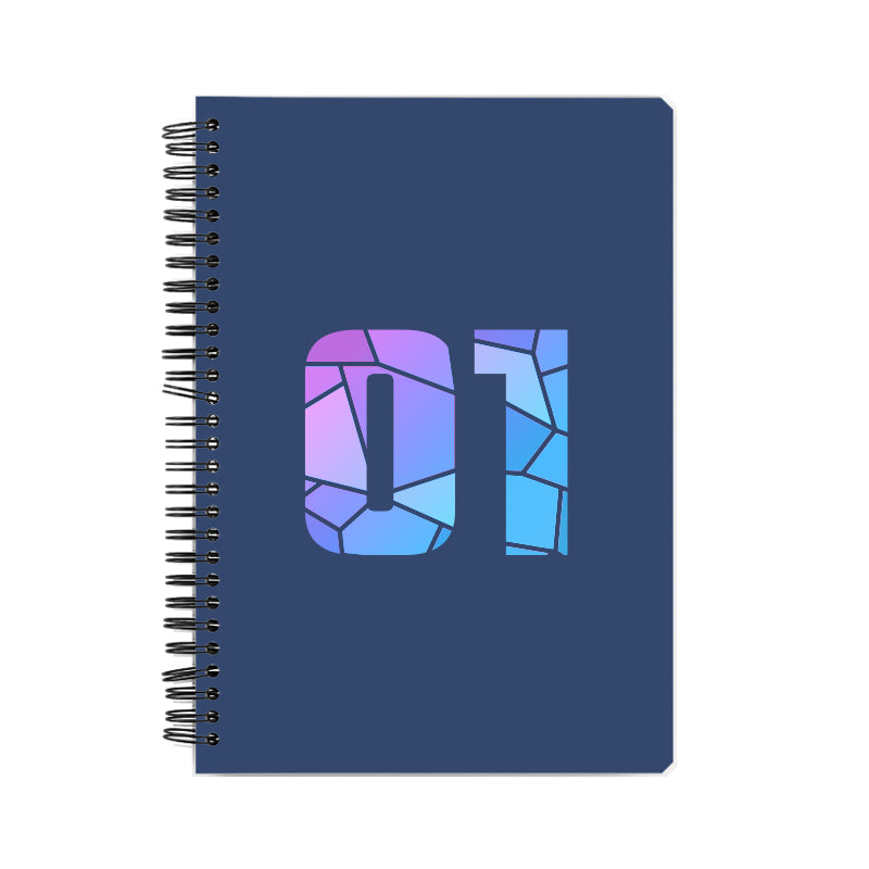 Notebook Plus One 01 Number Spiral Notebook (Navy Blue)