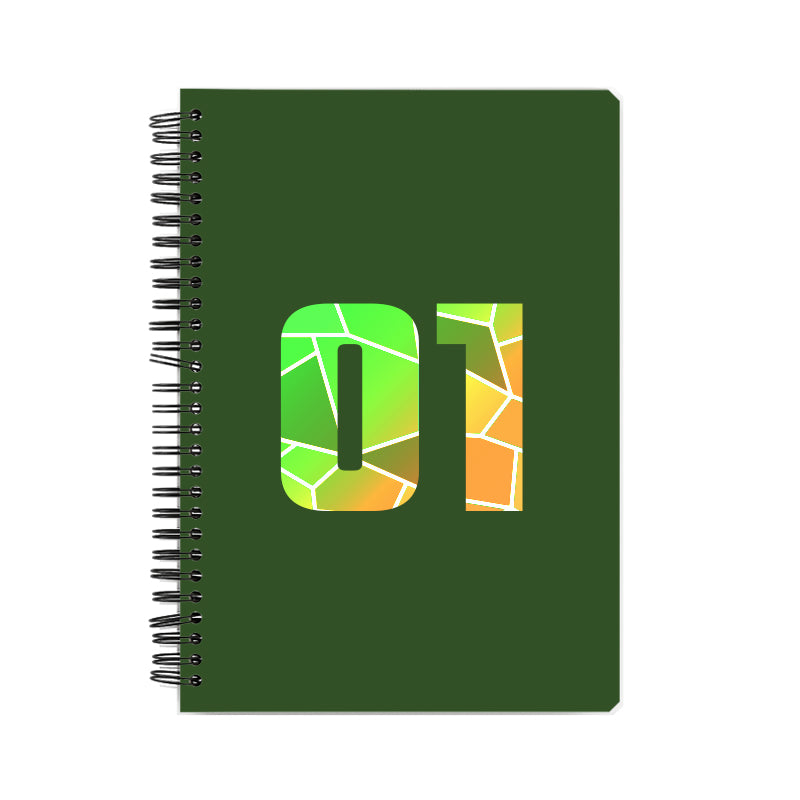 Notebook Plus One 01 Number Spiral Notebook (Olive Green)