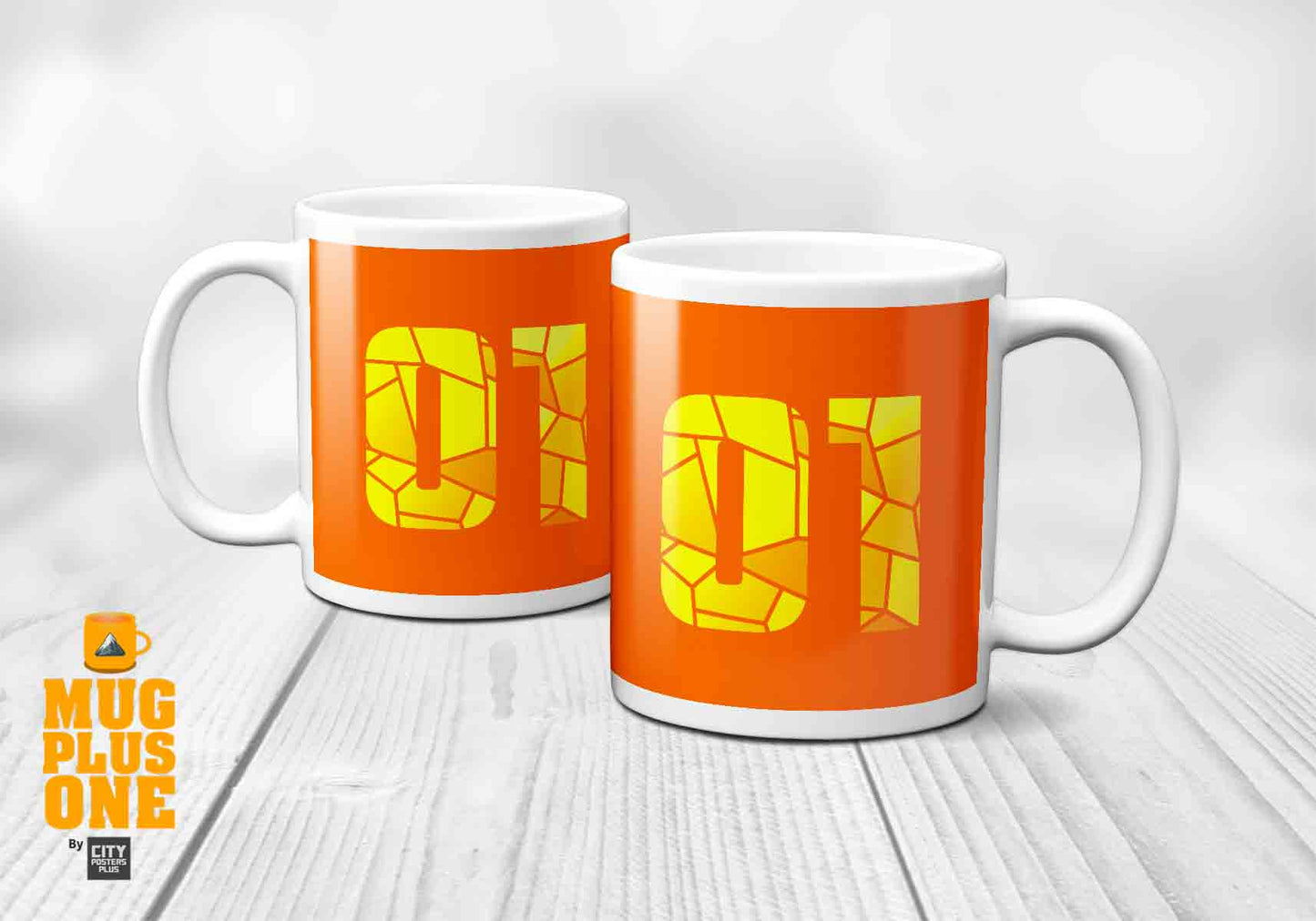 01 Number Mug (Orange)