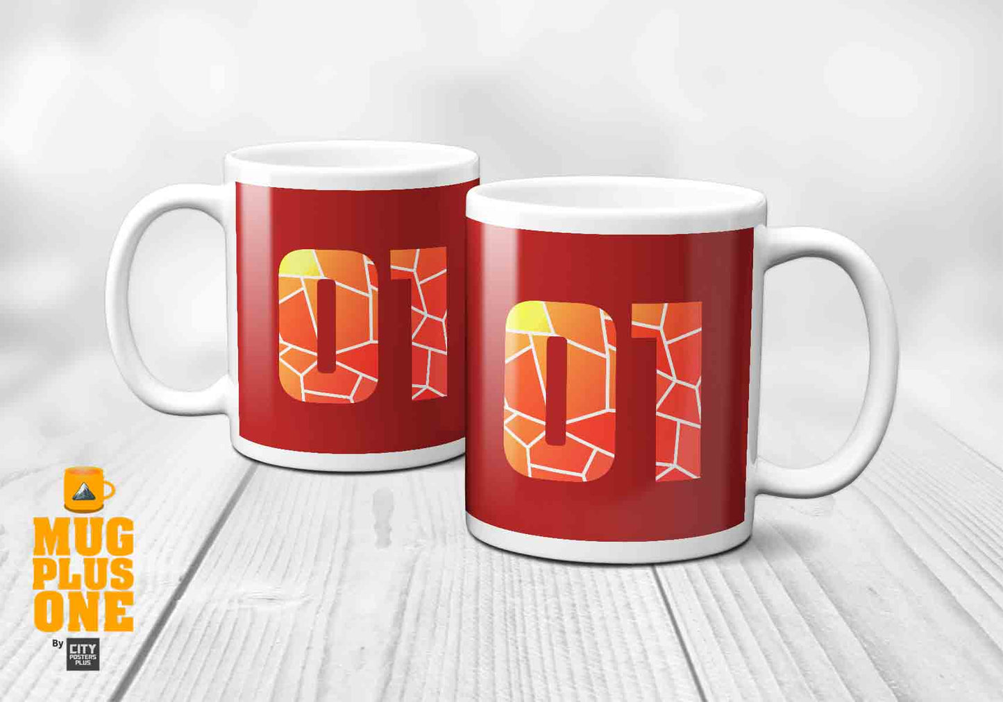 01 Number Mug (Red)