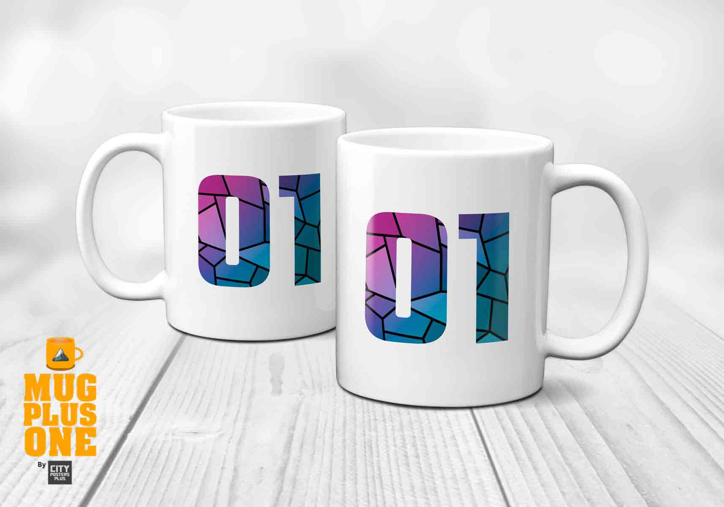 01 Number Mug (White)