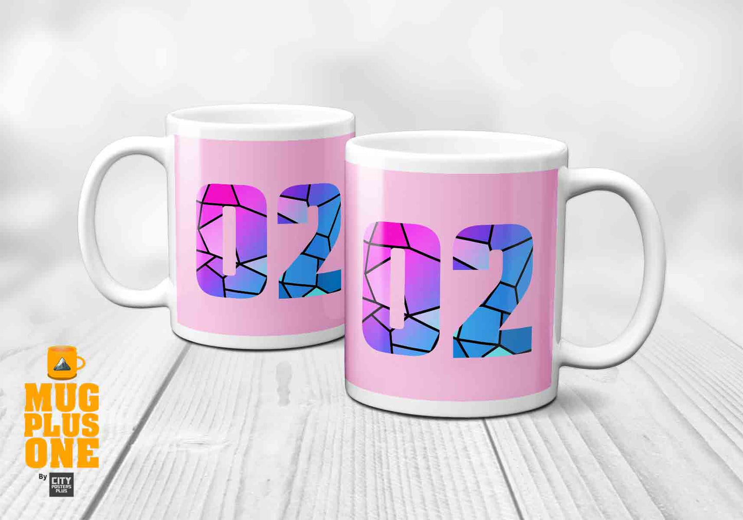 02 Number Mug (Light Pink)