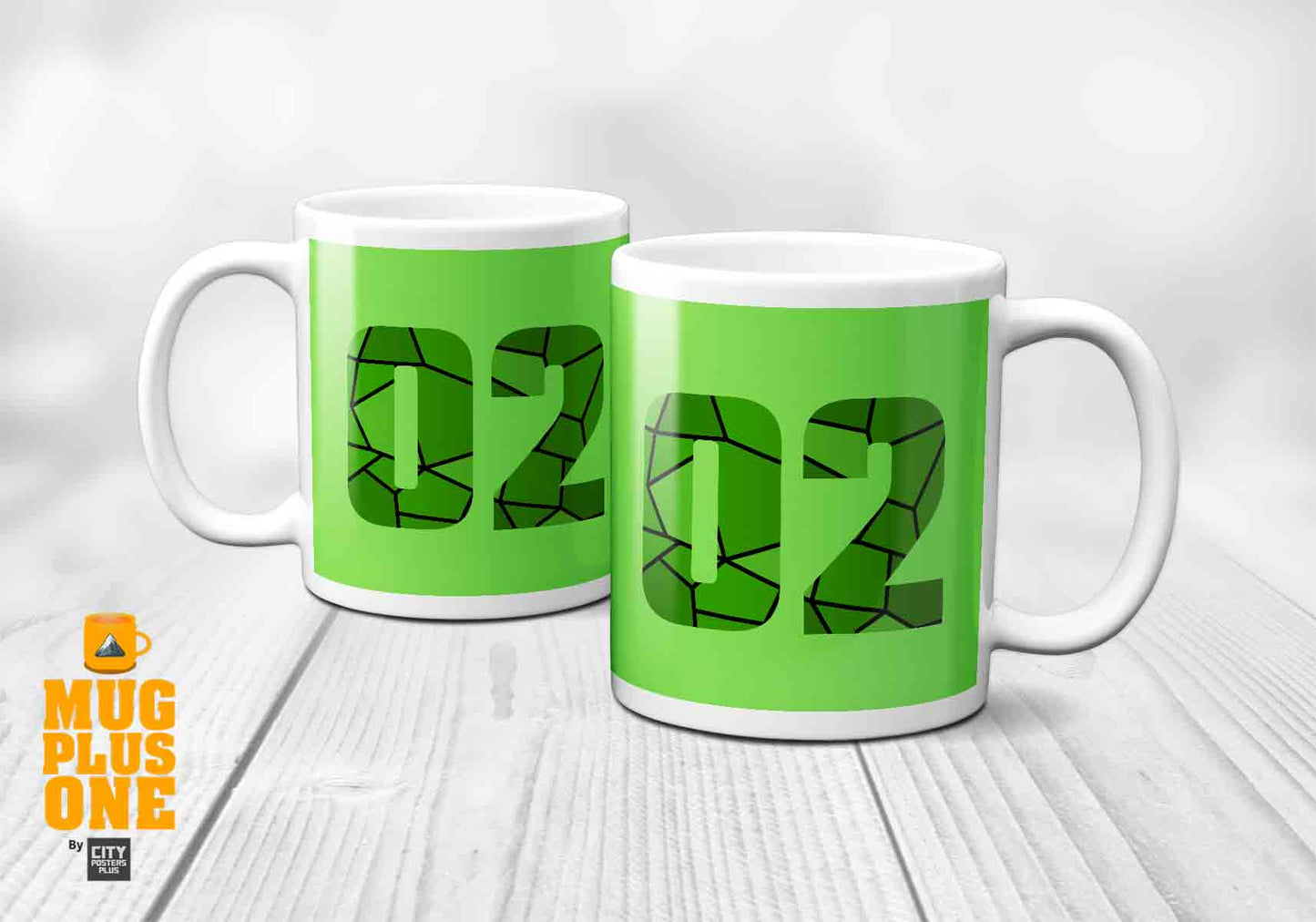02 Number Mug (Liril Green)