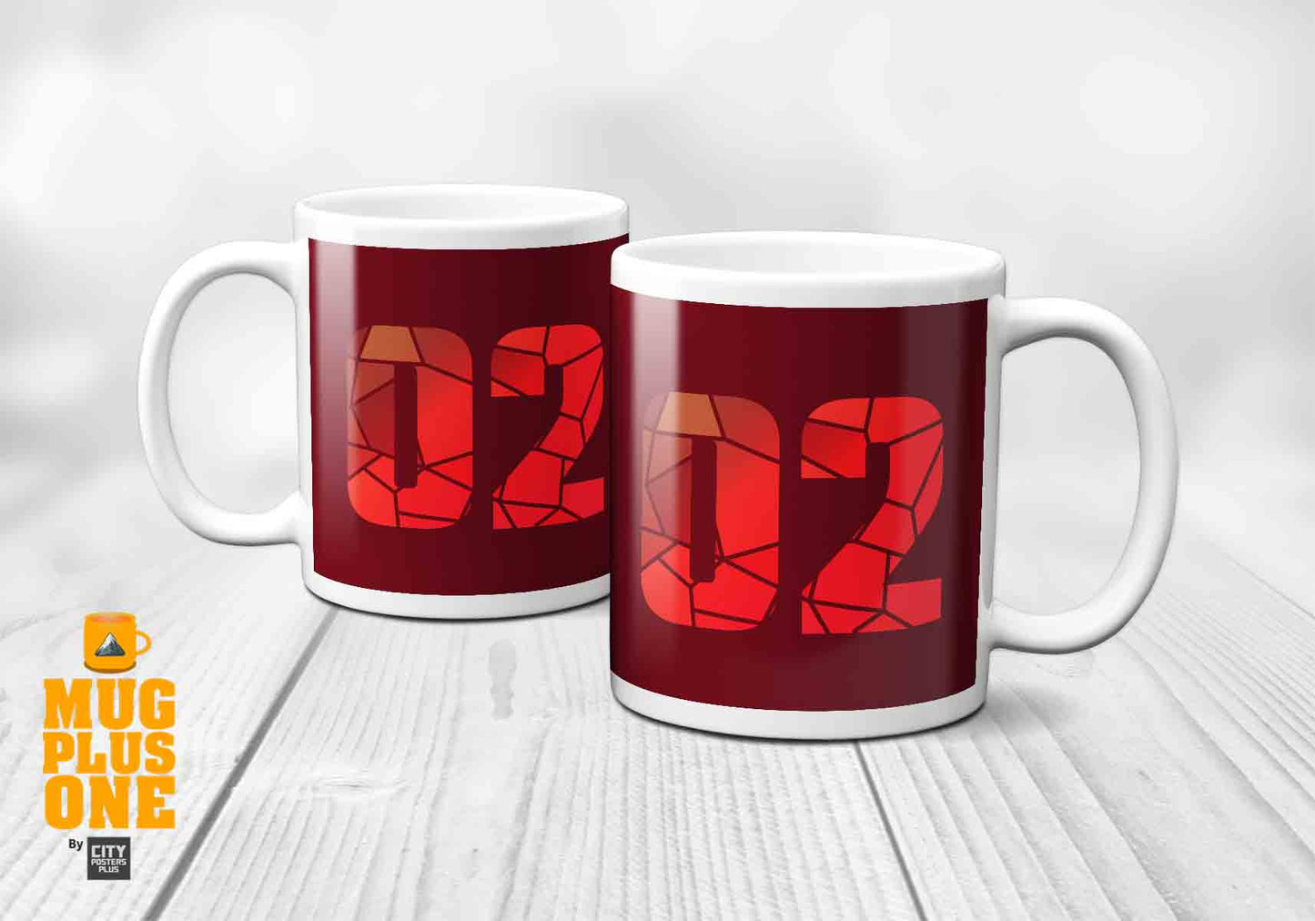02 Number Mug (Maroon)