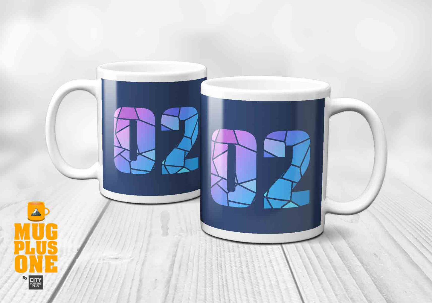 02 Number Mug (Navy Blue)