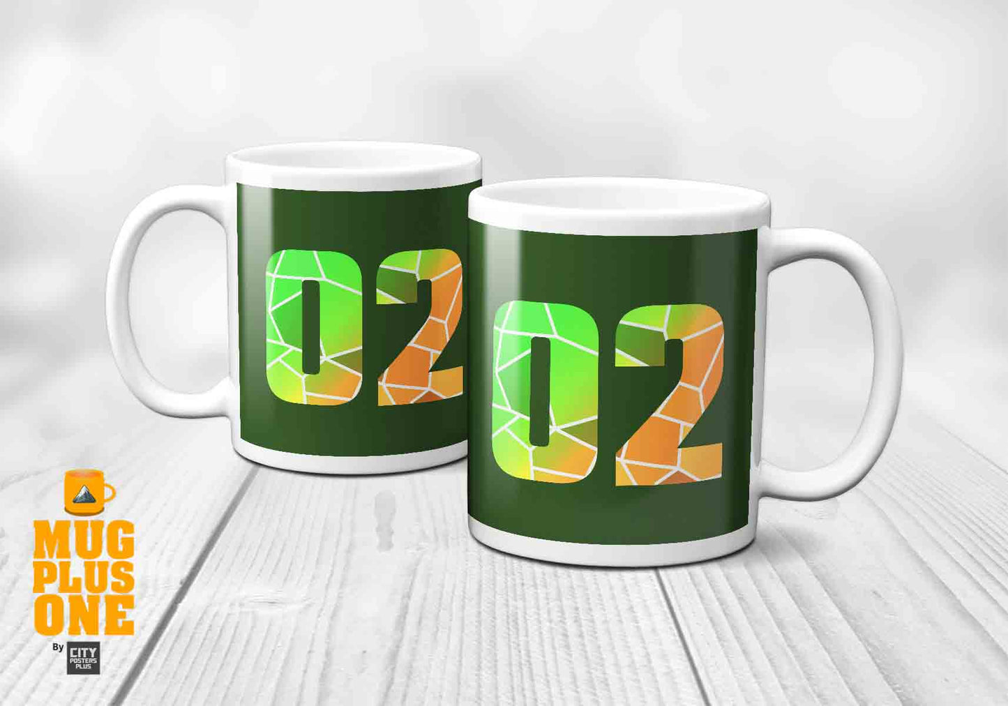 02 Number Mug (Olive Green)