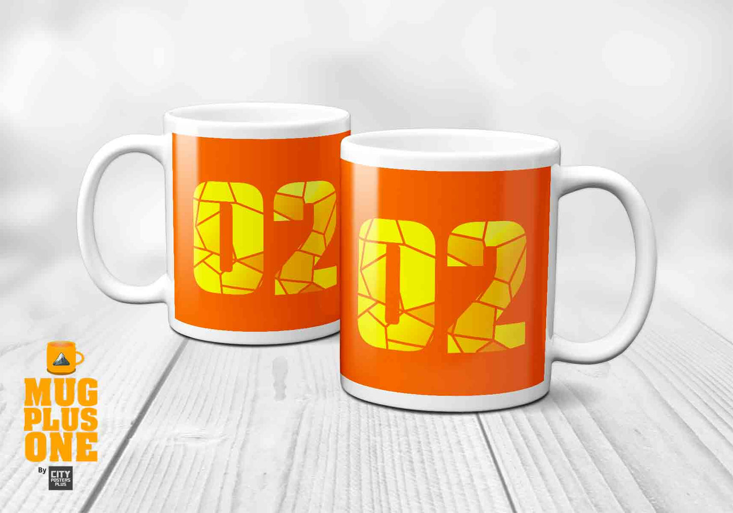 02 Number Mug (Orange)
