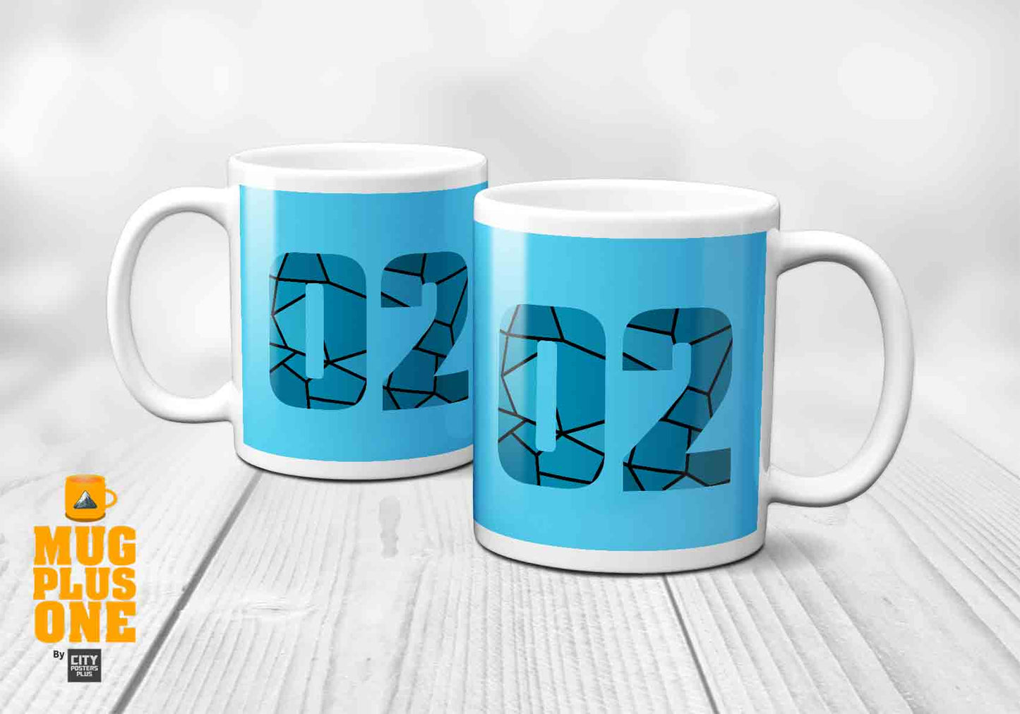 02 Number Mug (Sky Blue)