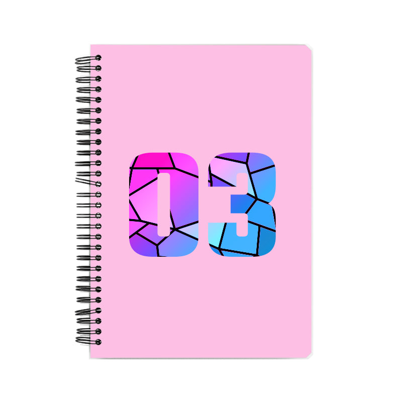Notebook Plus One 03 Number Spiral Notebook (Light Pink)