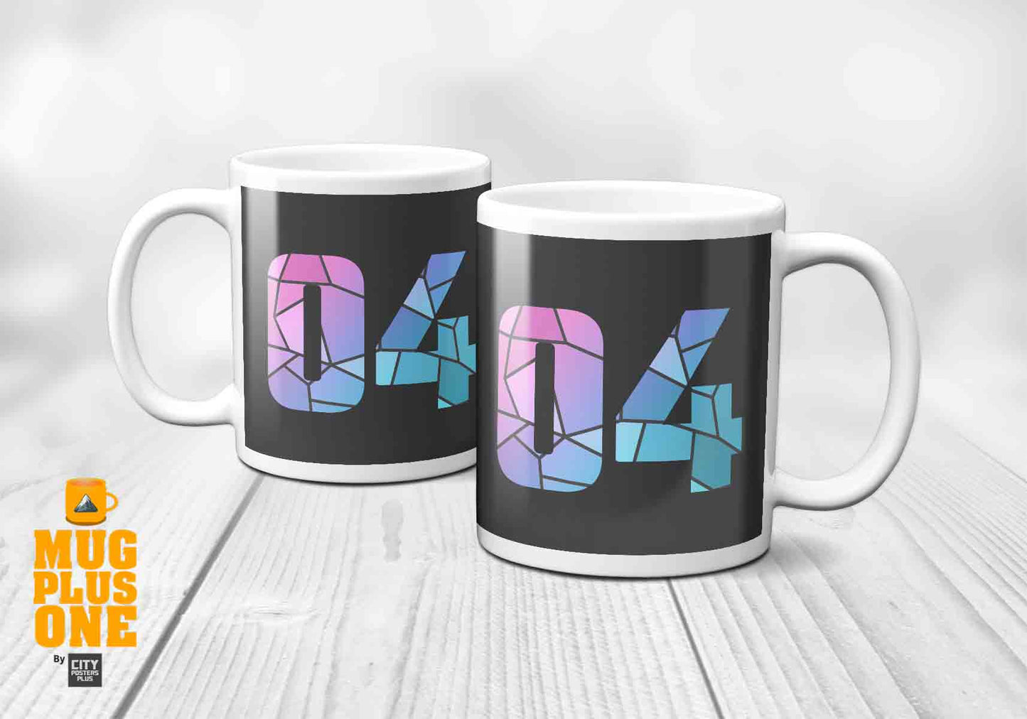 04 Number Mug (Charcoal Grey)
