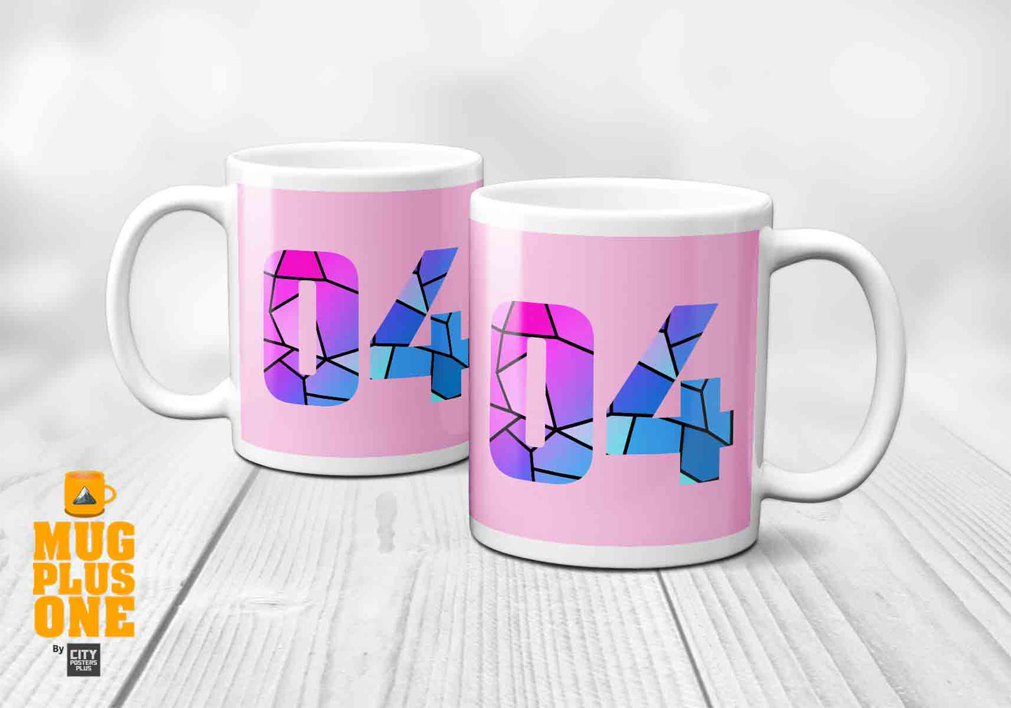 04 Number Mug (Light Pink)