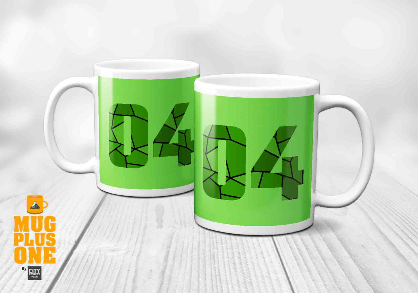 04 Number Mug (Liril Green)