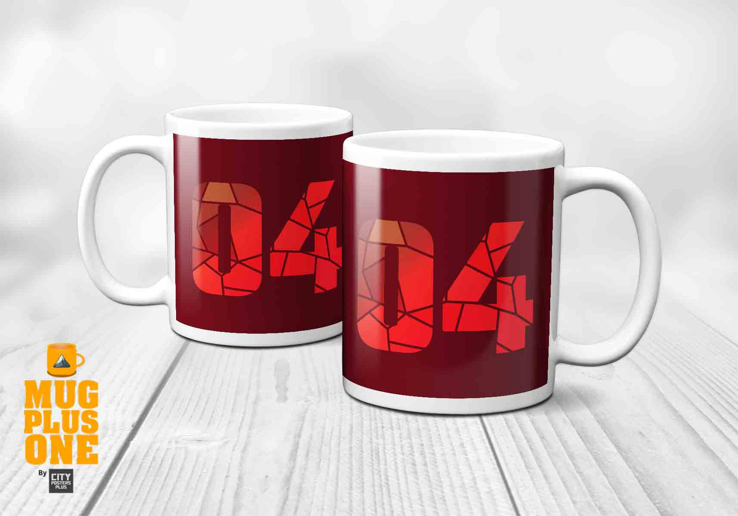 04 Number Mug (Maroon)