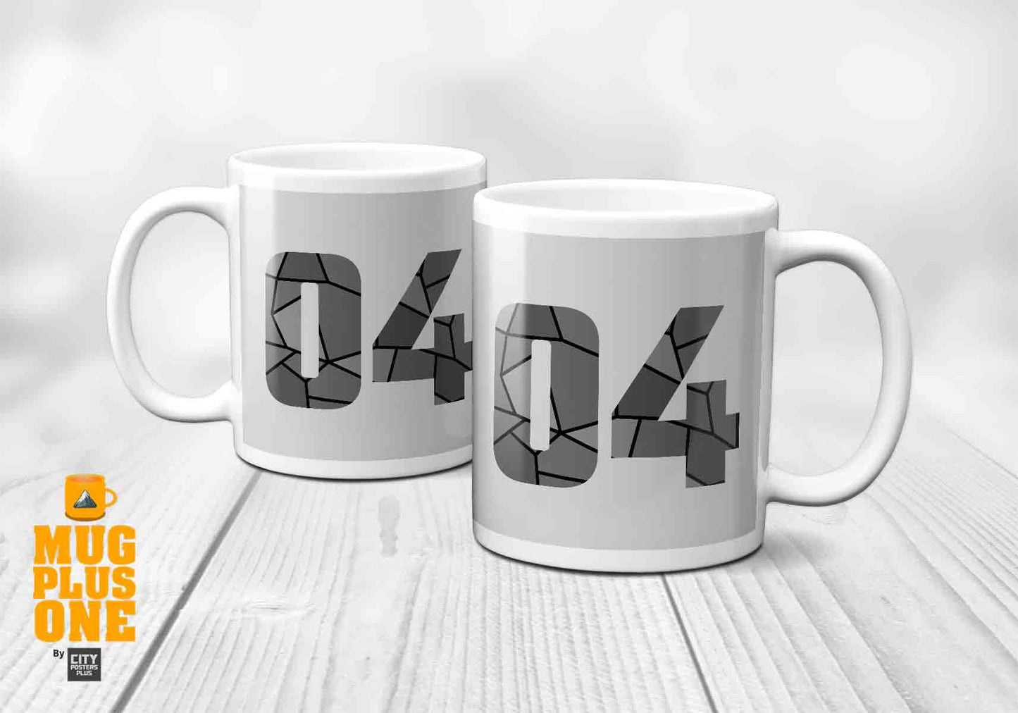 04 Number Mug (Melange Grey)