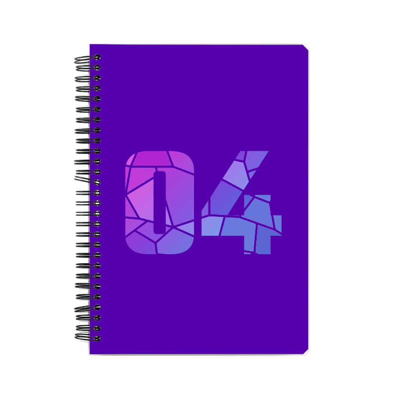Notebook Plus One 04 Number Spiral Notebook (Purple)