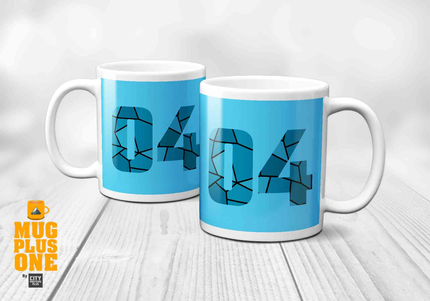 04 Number Mug (Sky Blue)