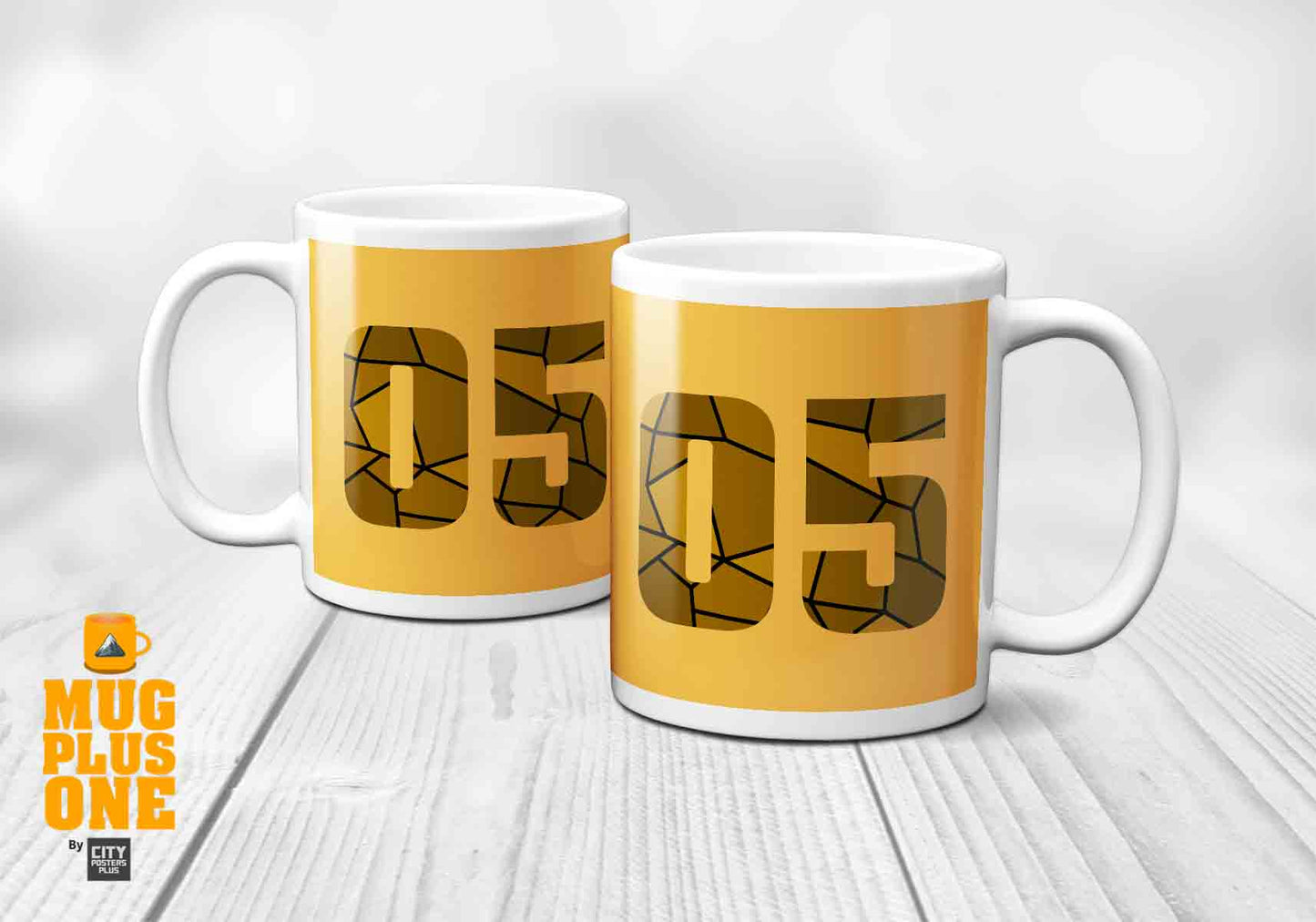 05 Number Mug (Golden Yellow)