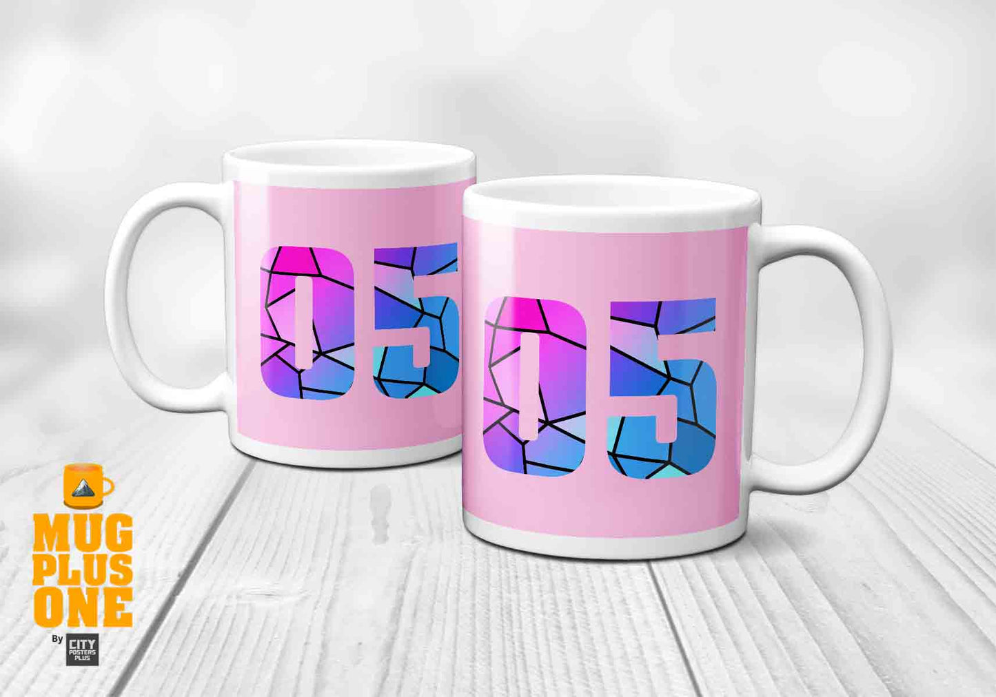 05 Number Mug (Light Pink)