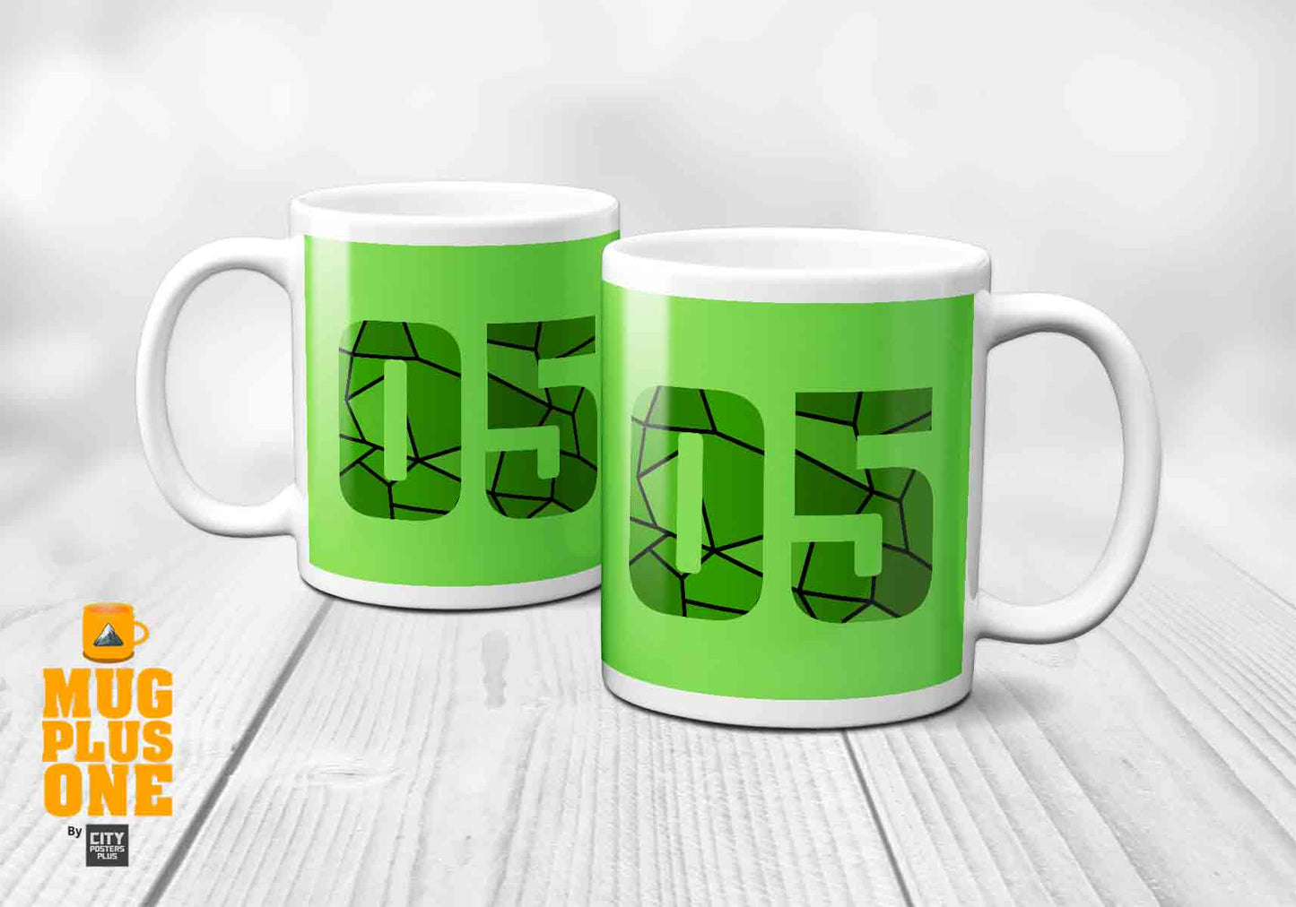 05 Number Mug (Liril Green)
