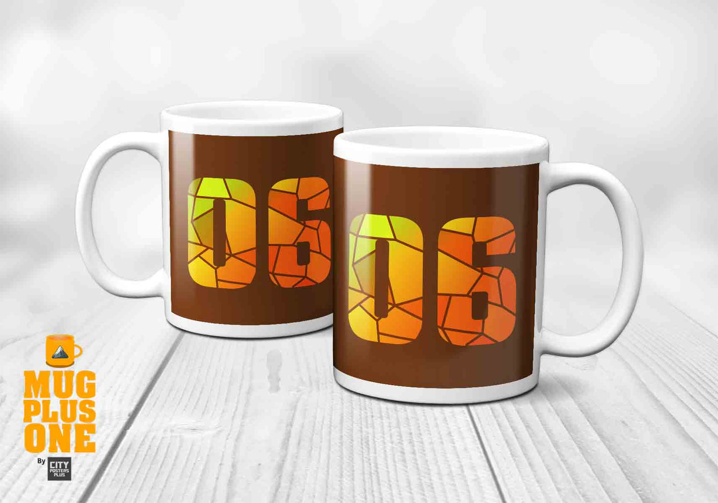 06 Number Mug (Brown)