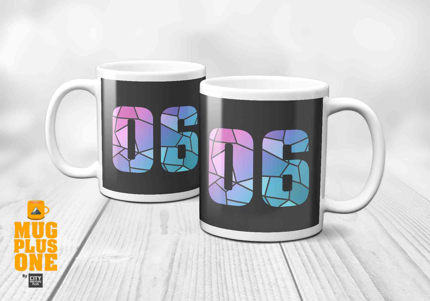 06 Number Mug (Charcoal Grey)