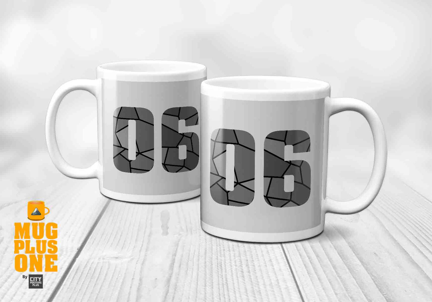 06 Number Mug (Melange Grey)