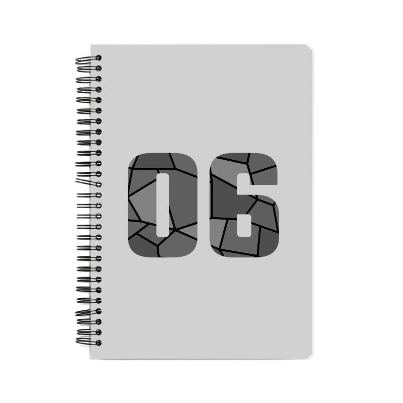 Notebook Plus One 06 Number Spiral Notebook (Melange Grey)