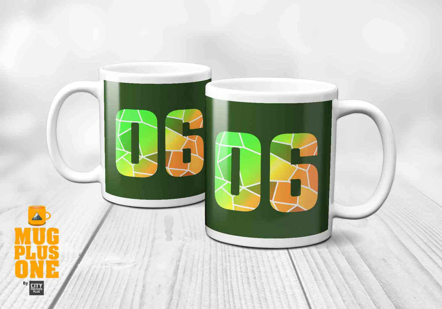 06 Number Mug (Olive Green)