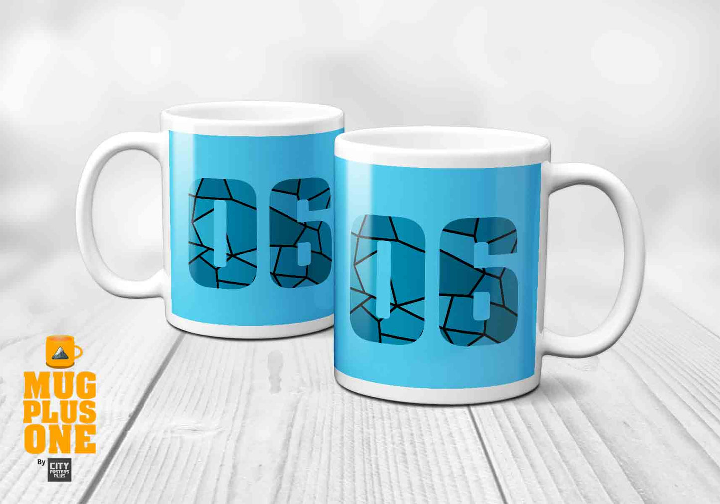 06 Number Mug (Sky Blue)