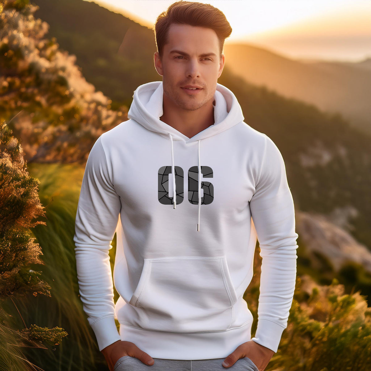 06 Number Unisex Hoodie | Personalized Number Hoodie for Men & Women