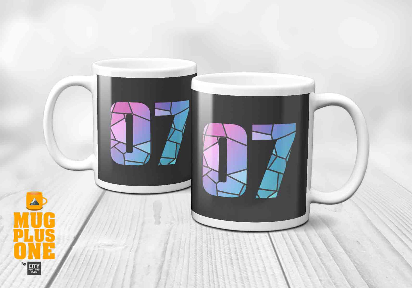 07 Number Mug (Charcoal Grey)