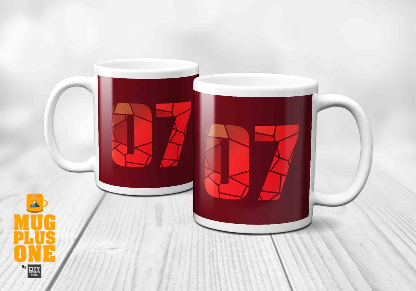07 Number Mug (Maroon)