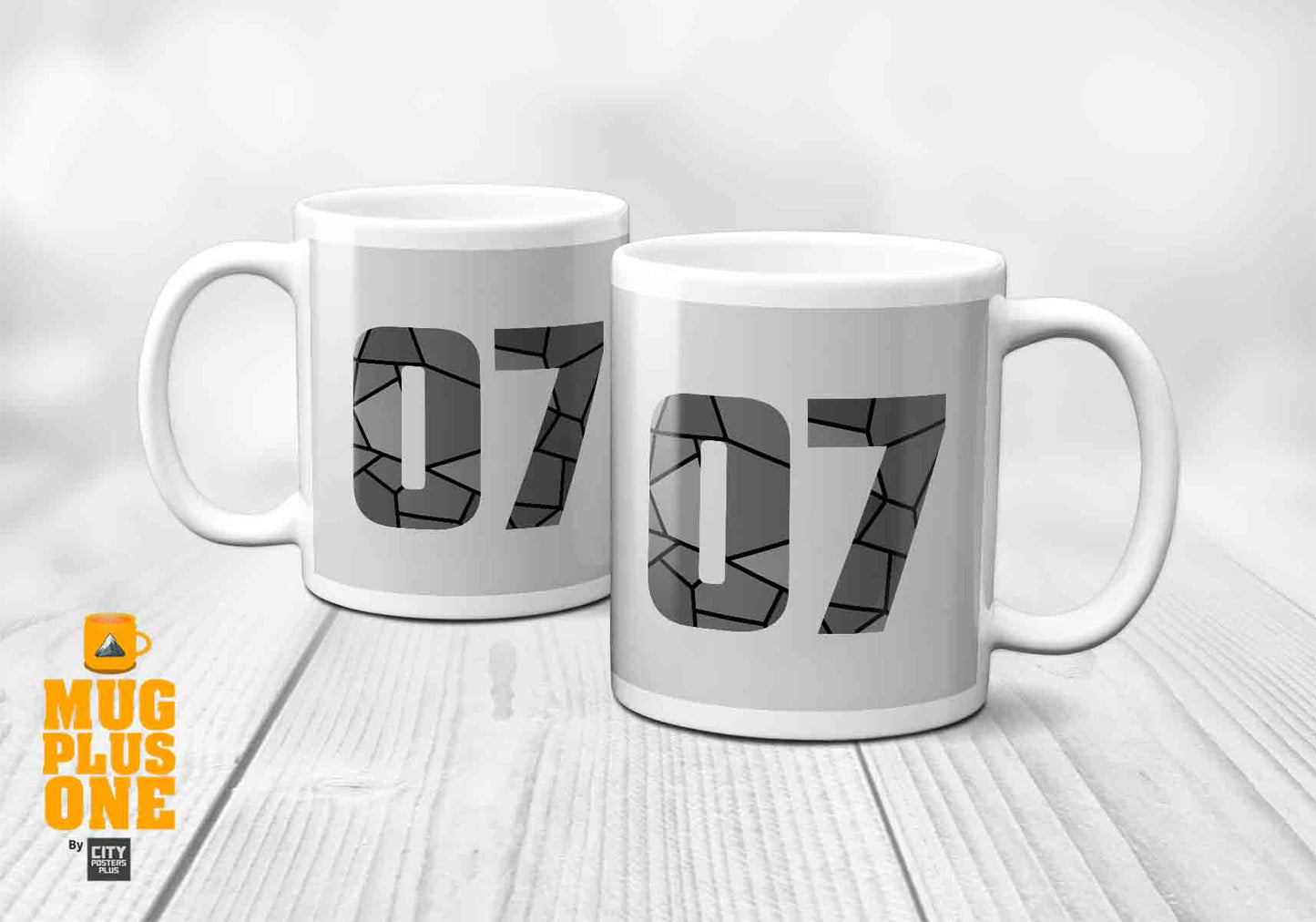 07 Number Mug (Melange Grey)