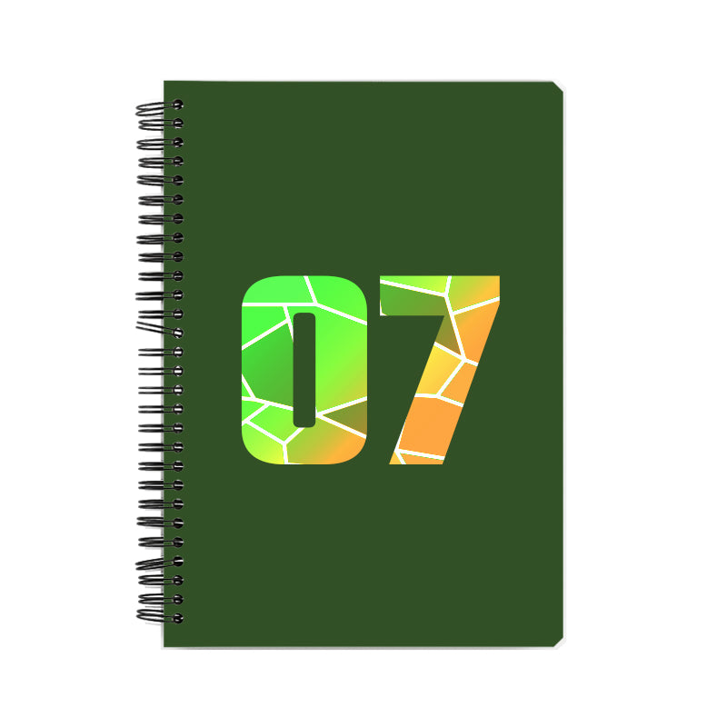 Notebook Plus One 07 Number Spiral Notebook (Olive Green)