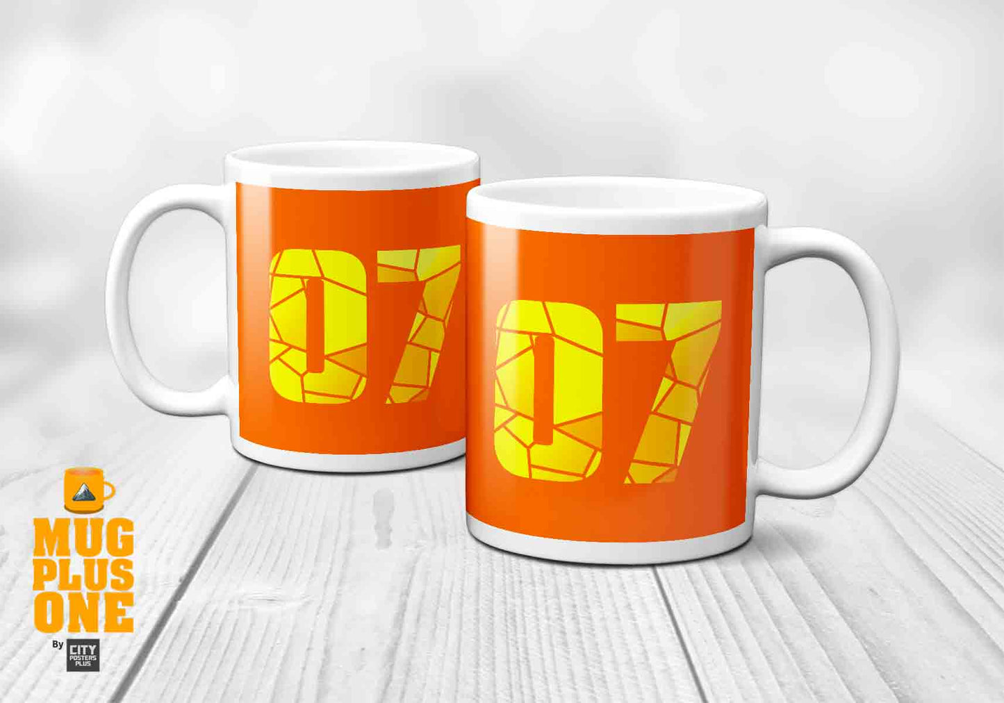07 Number Mug (Orange)