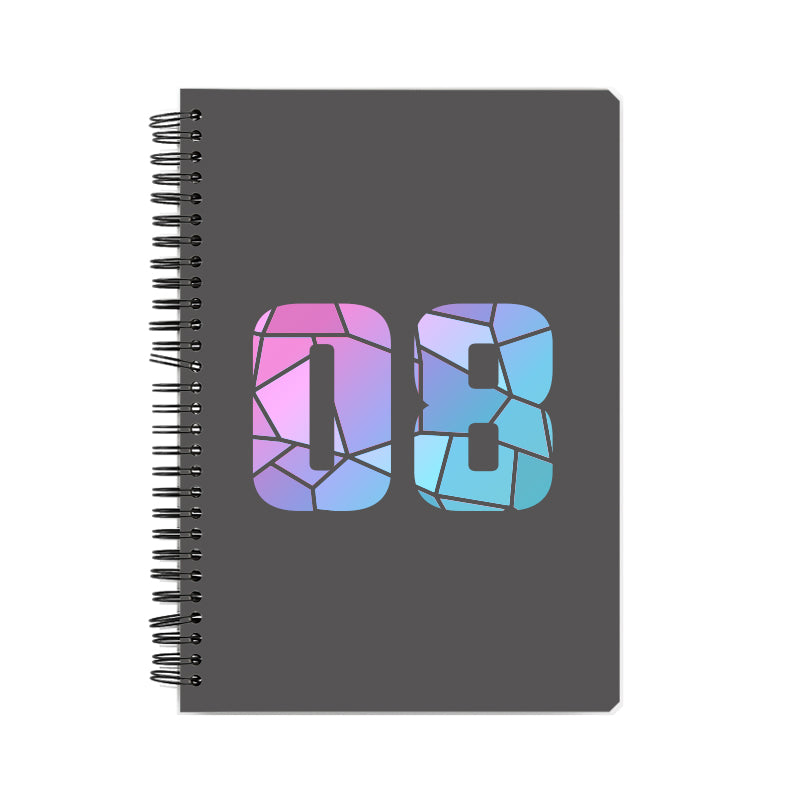 08 Number Notebook (Charcoal Grey)