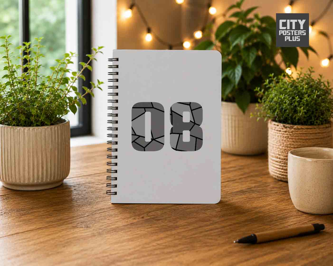 08 Number Notebook (Melange Grey)