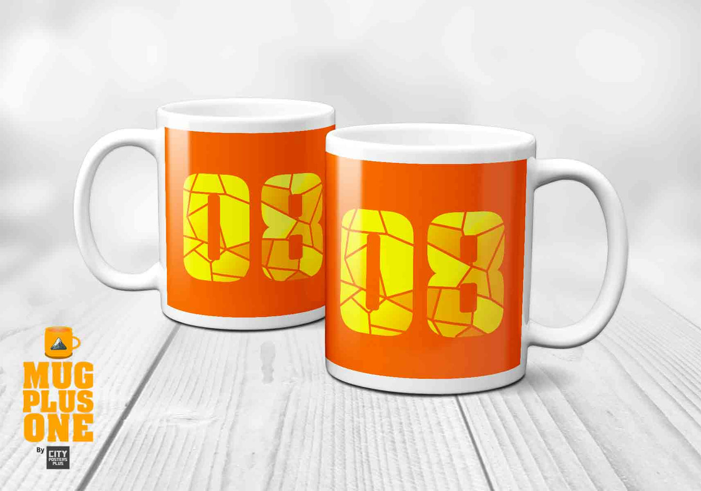 08 Number Mug (Orange)