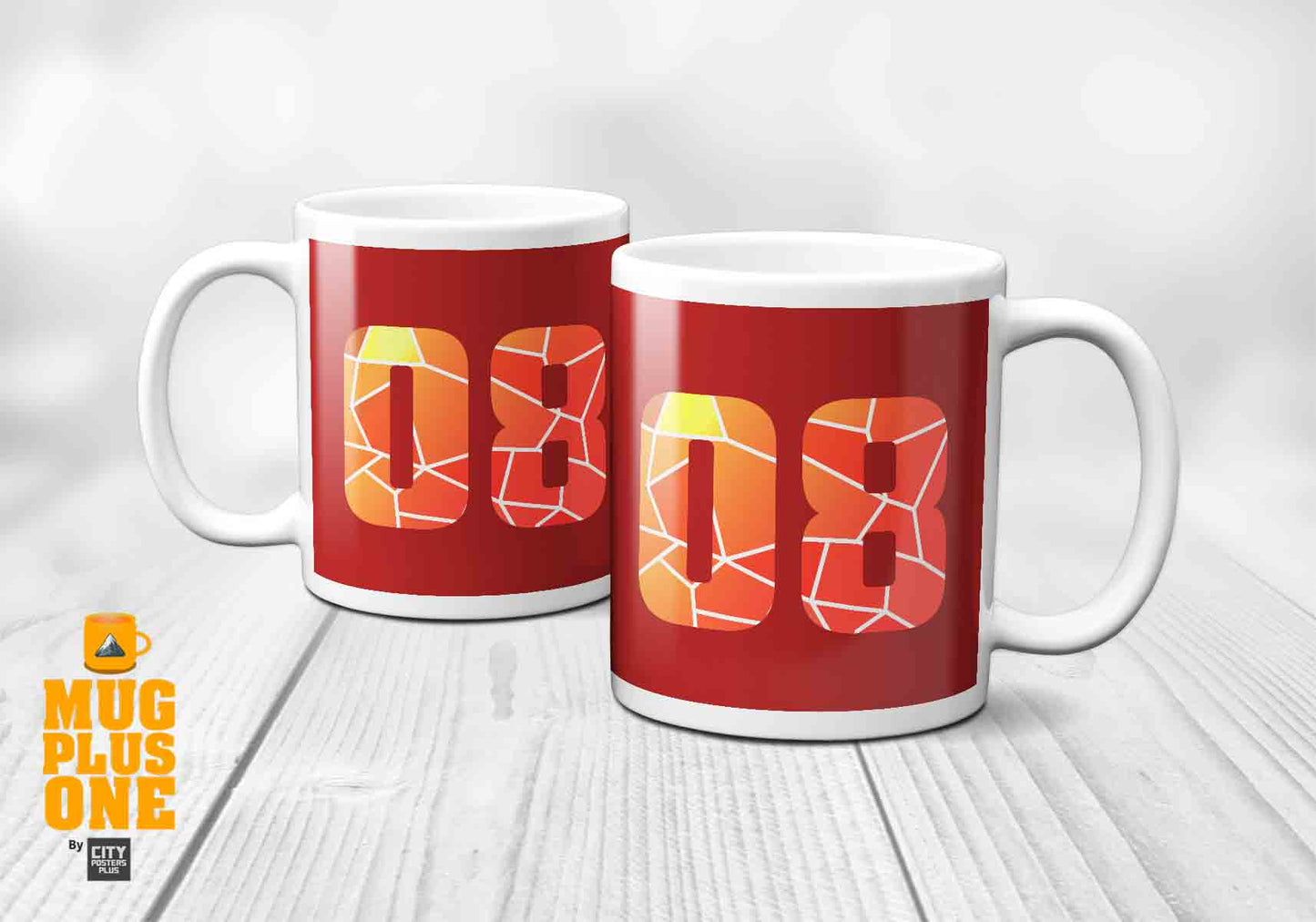 08 Number Mug (Red)