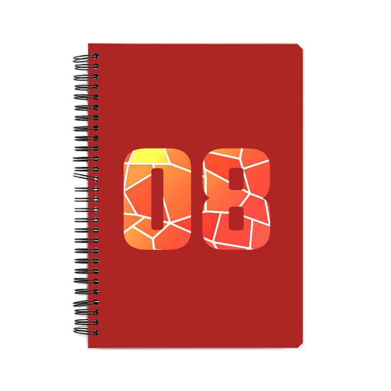 Notebook Plus One 08 Number Spiral Notebook (Red)