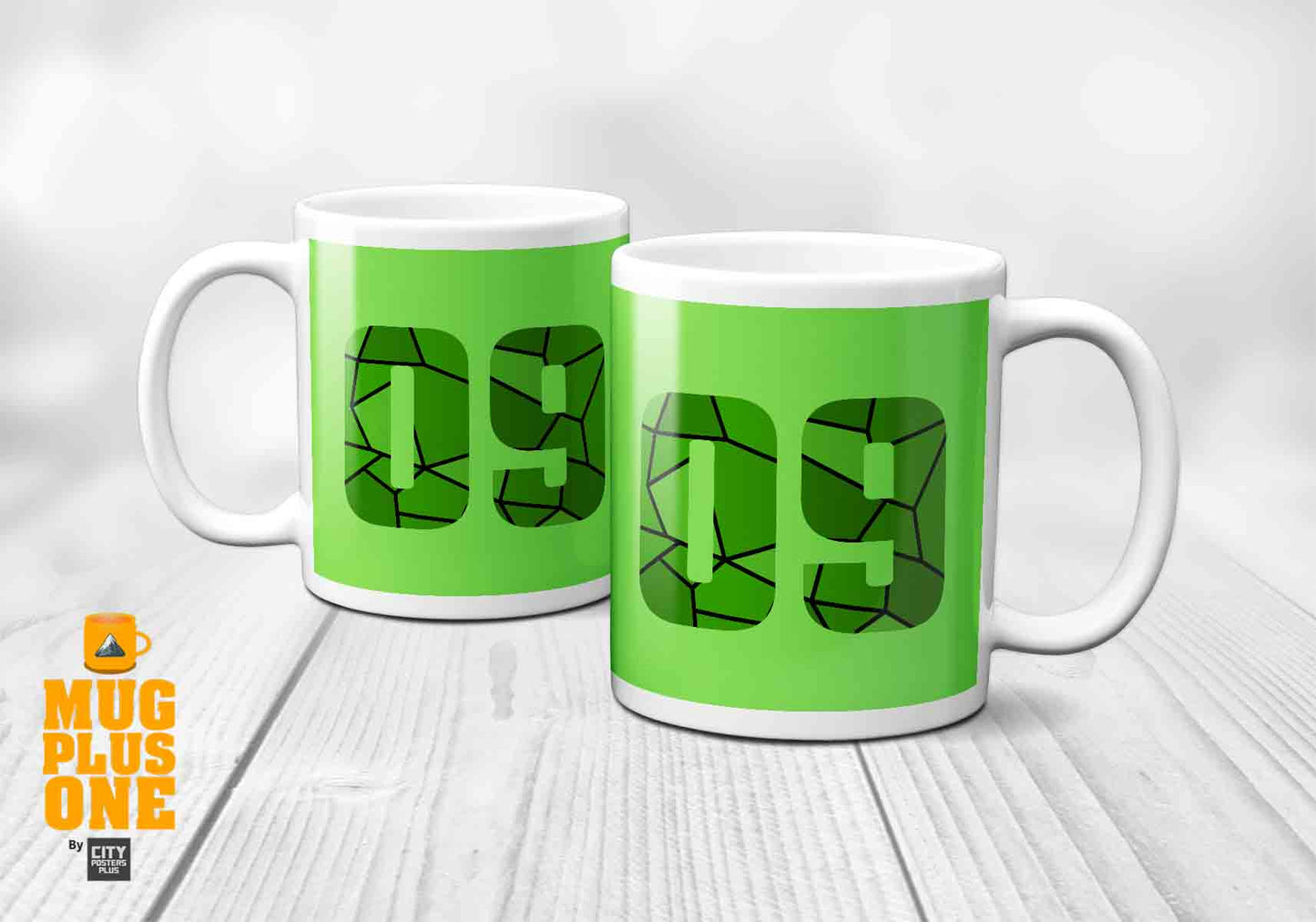 09 Number Mug (Liril Green)