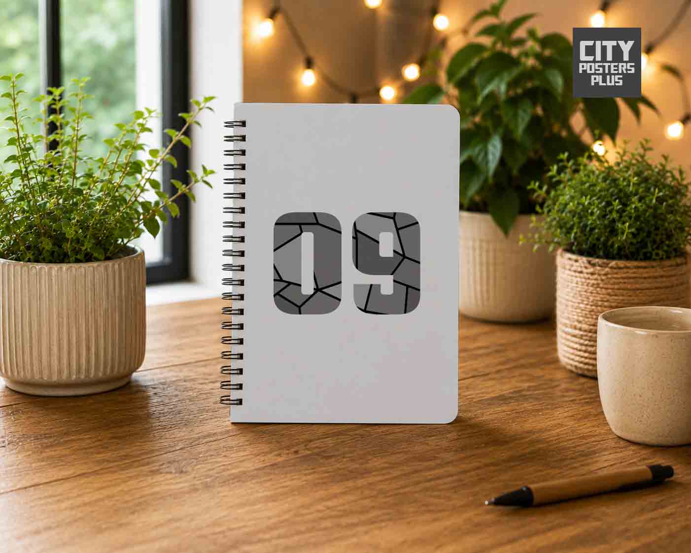 09 Number Notebook (Melange Grey)