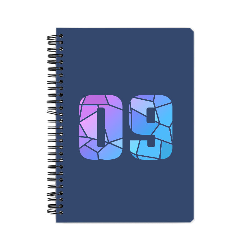 Notebook Plus One 09 Number Spiral Notebook (Navy Blue)