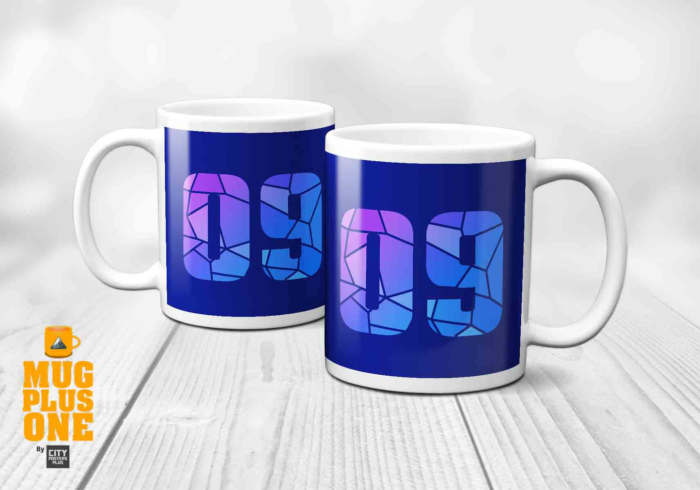 09 Number Mug (Royal Blue)