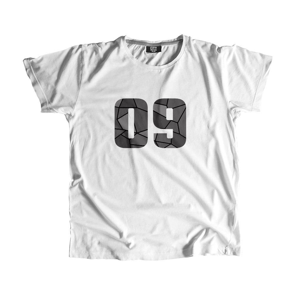 Number 09 Men Unisex T-Shirt (White)