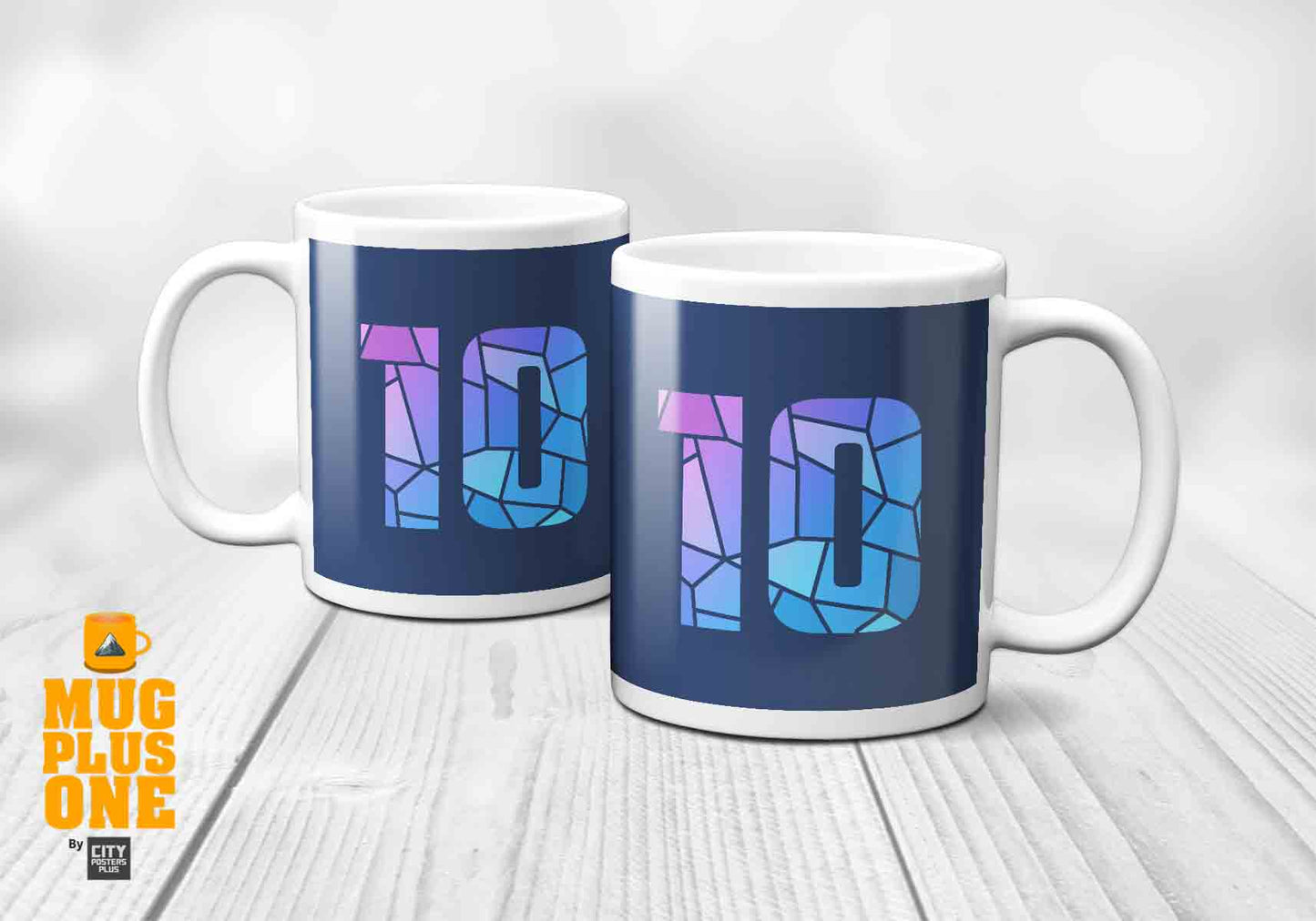 10 Number Mug (Navy Blue)